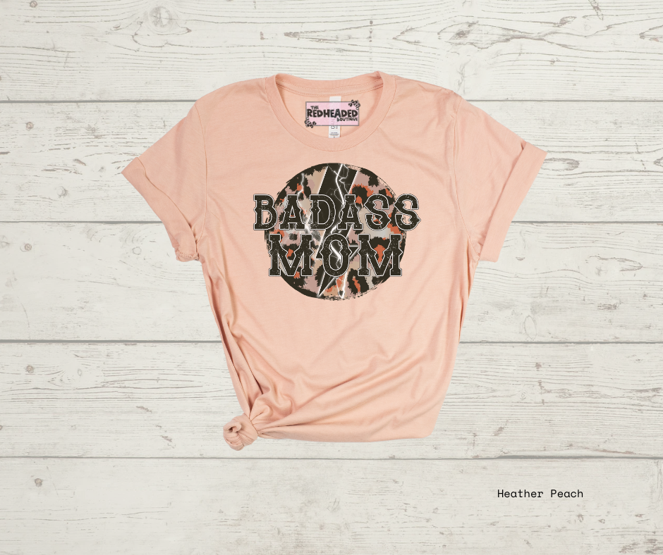Leopard Badass Mom T-shirt