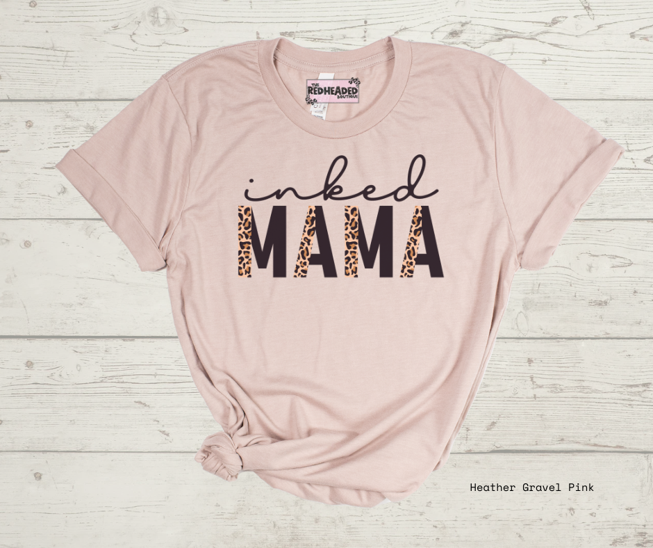Leopard Inked Mama T-shirt