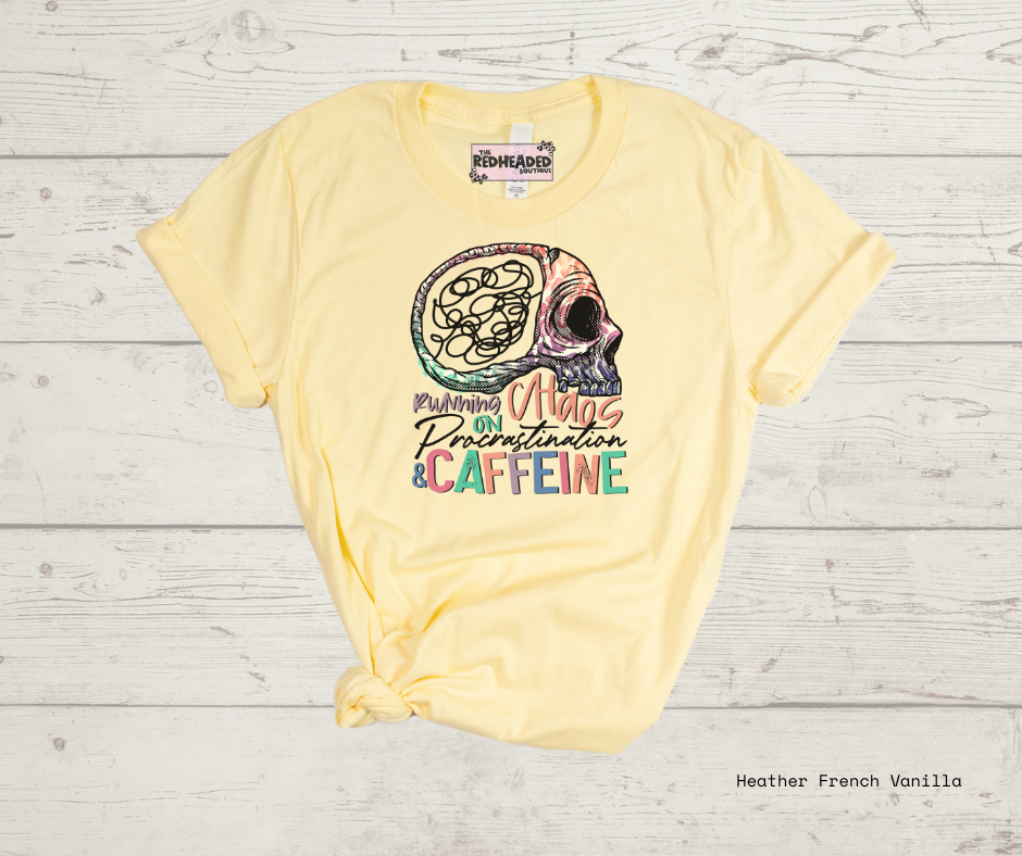 Procrastination & caffeine T-shirt