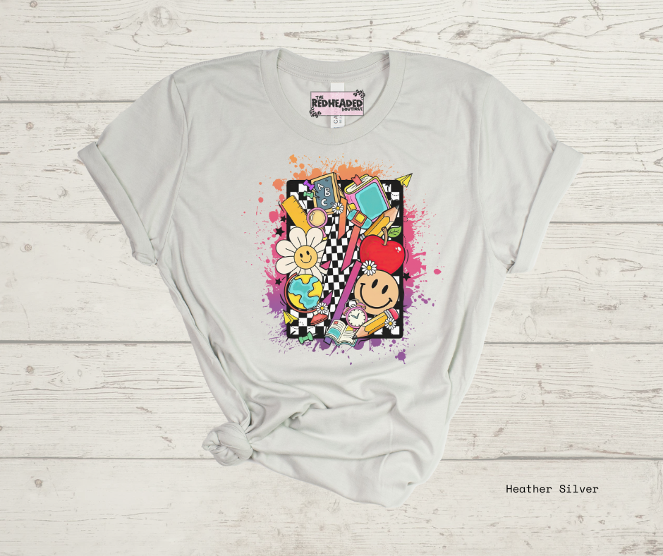 Retro School splatter T-shirt