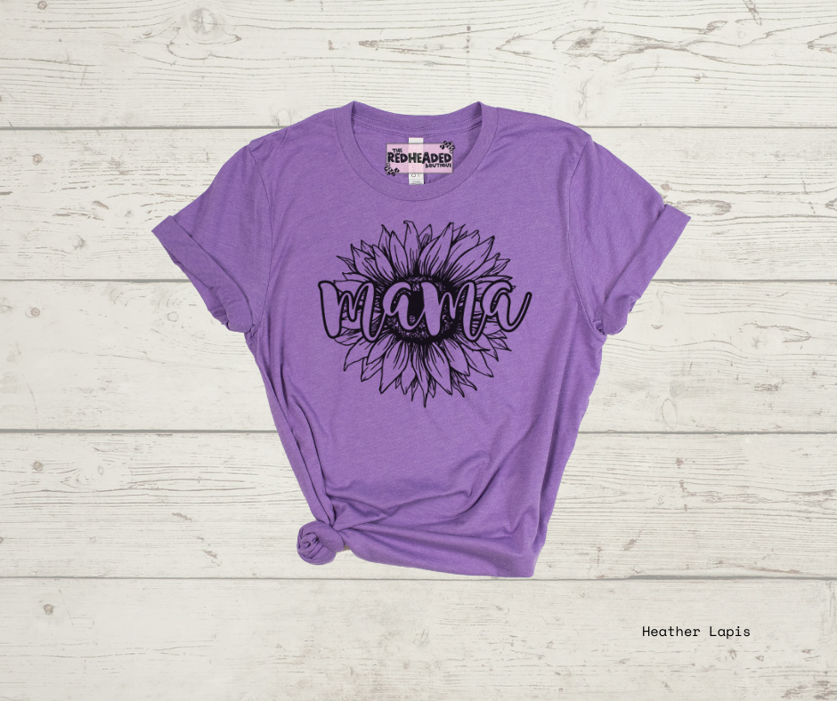 Sunflower Mama Outline T-shirt