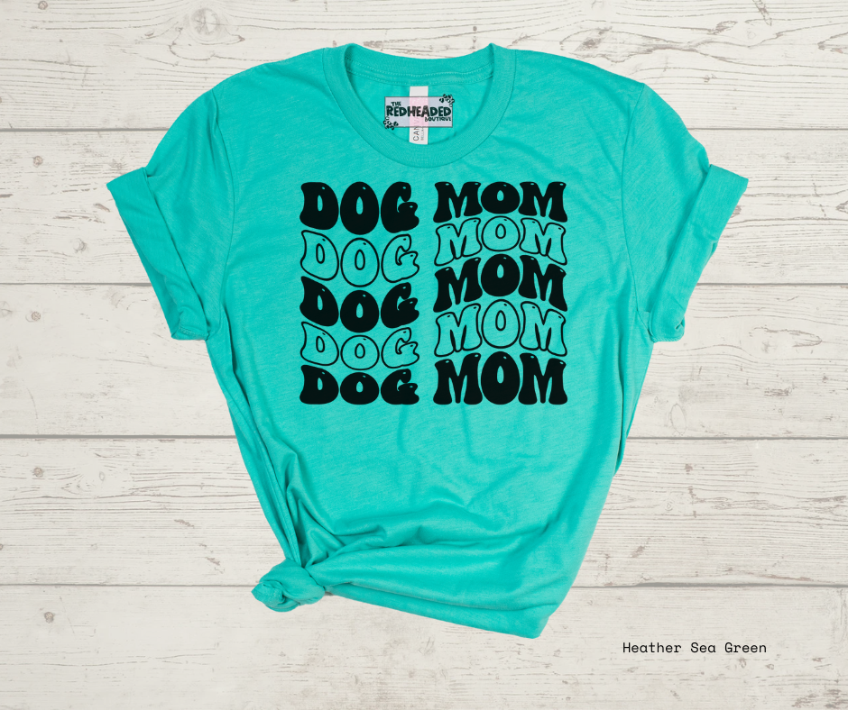 Stacked Bubble Dog Mom T-shirt
