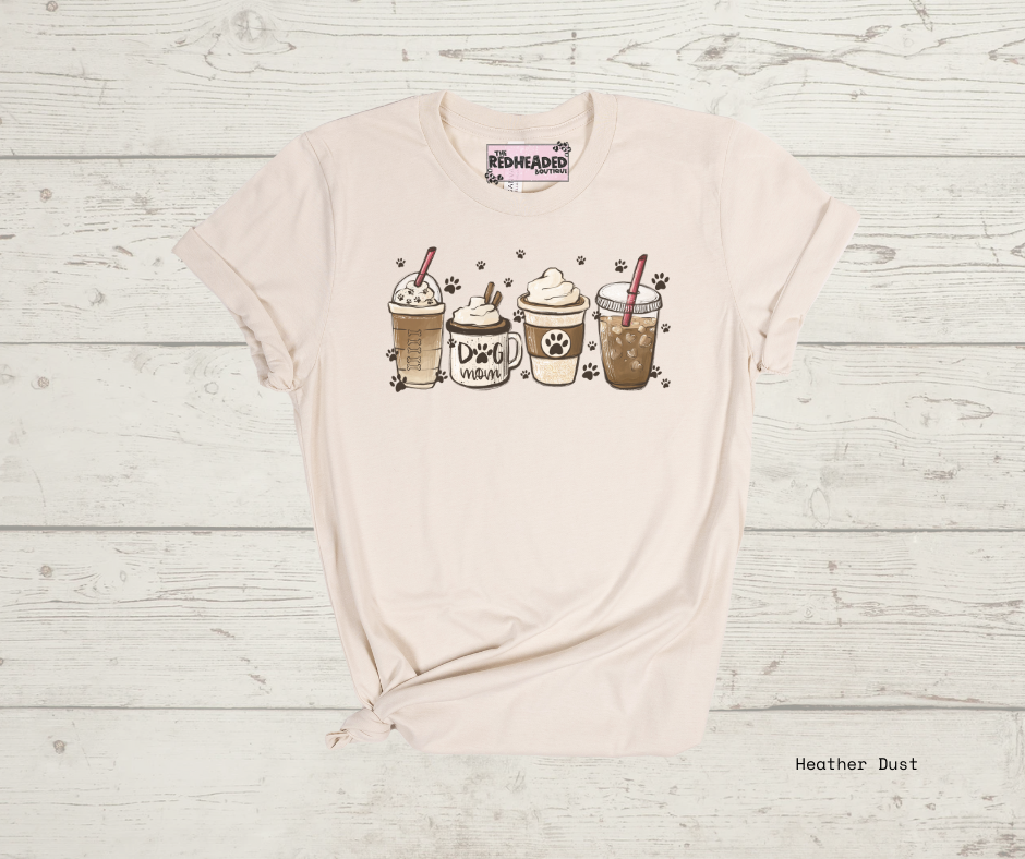 Dog Mom Coffee T-shirt