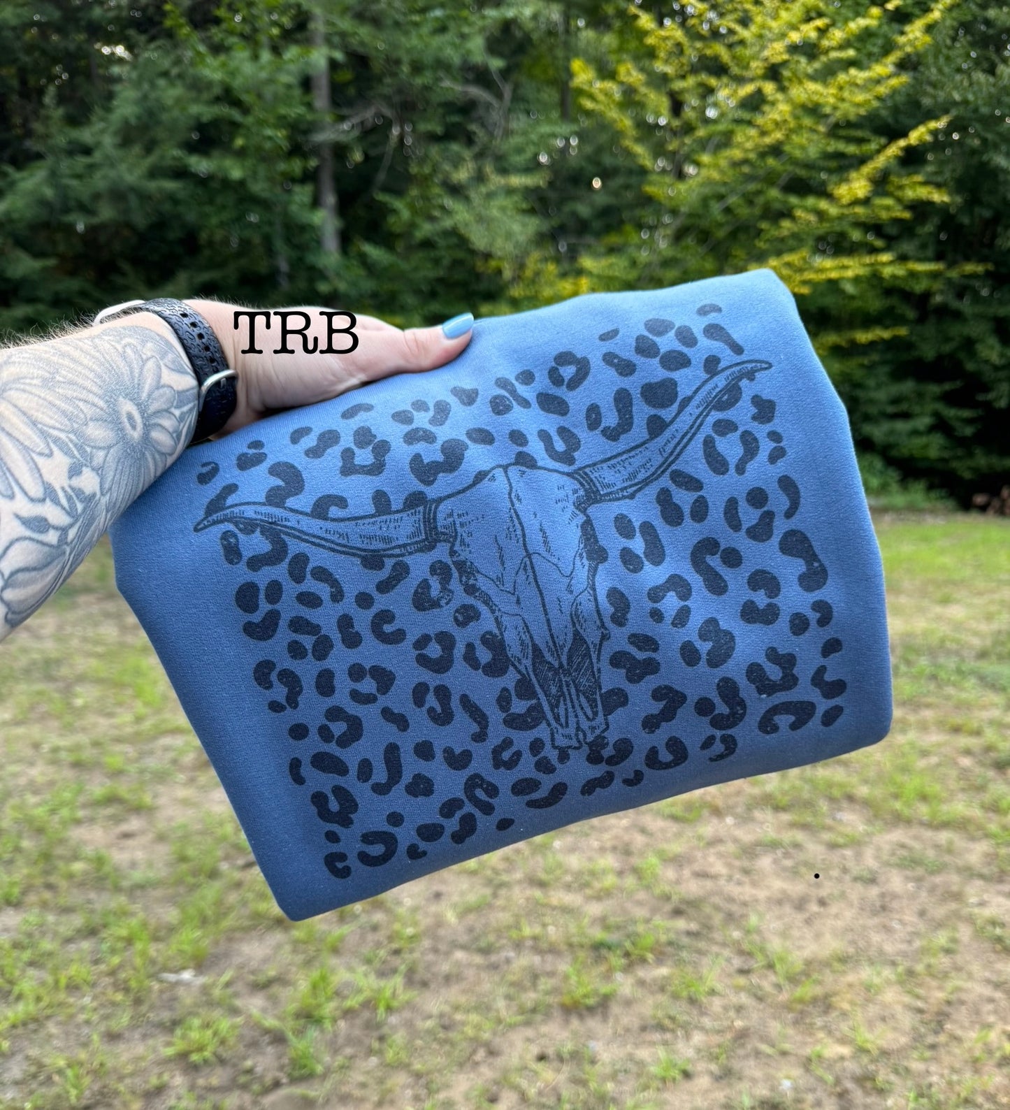 Leopard Bullskull Crewneck