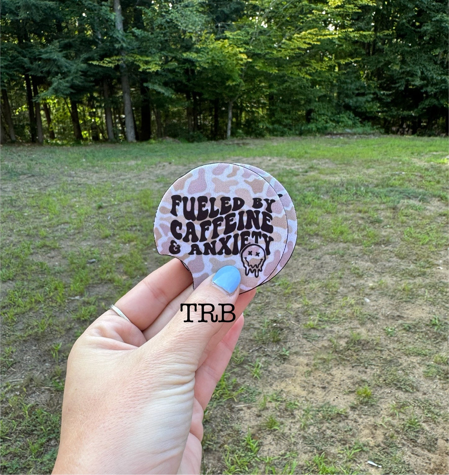 Caffeine & Anxiety Car Coasters