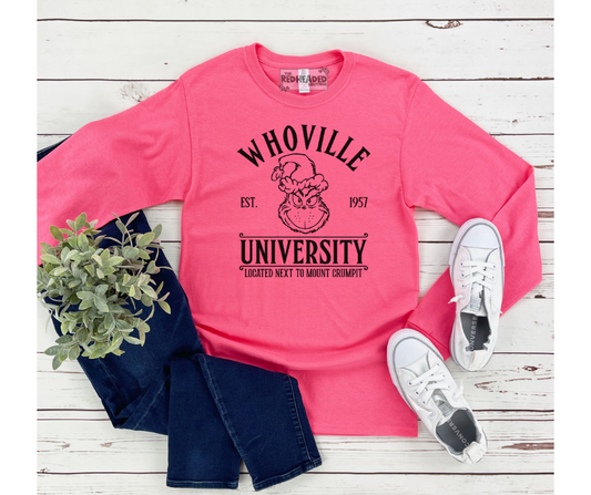 Whoville University Long Sleeve Shirt