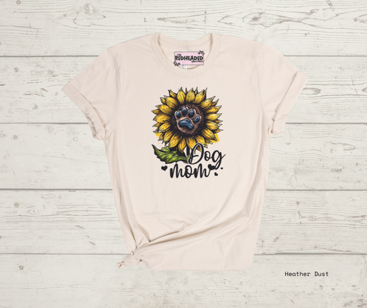 Sunflower Dog Mom T-shirt