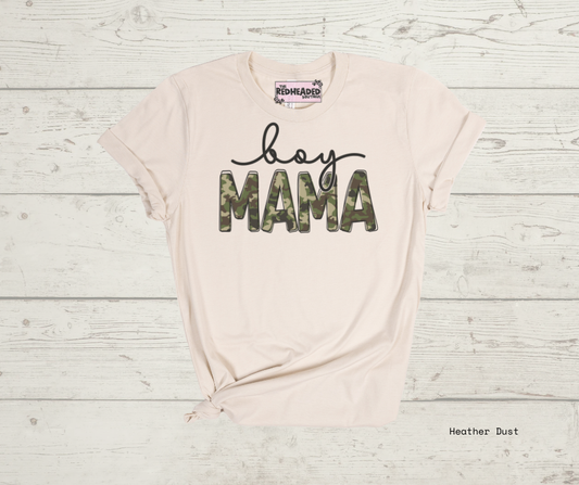 Camo Boy Mama T-shirt