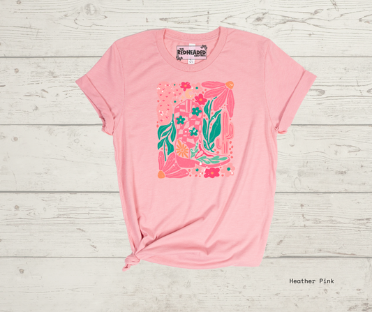 Floral Boot T-shirt