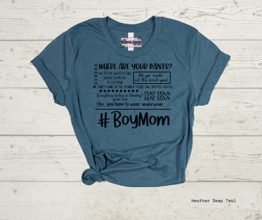 Funny Boy Mom T-shirt