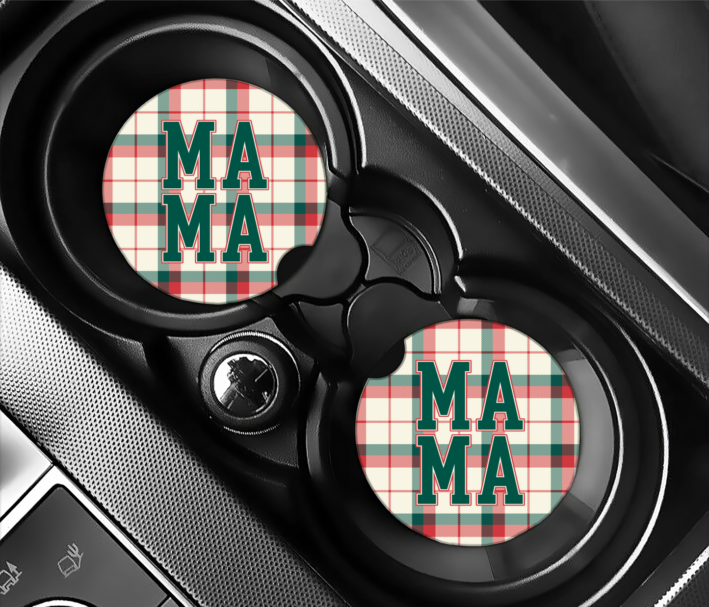 Plaid Mama Car Coasters