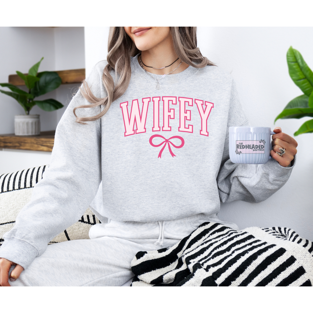 Pink Coquette Wifey Crewneck