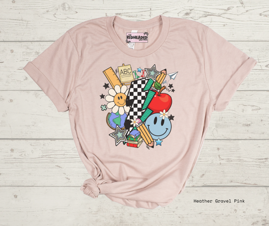 Retro Teacher Collage T-shirt