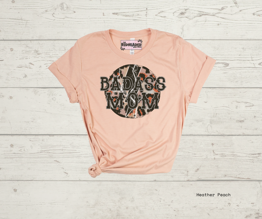 Leopard Badass Mom T-shirt