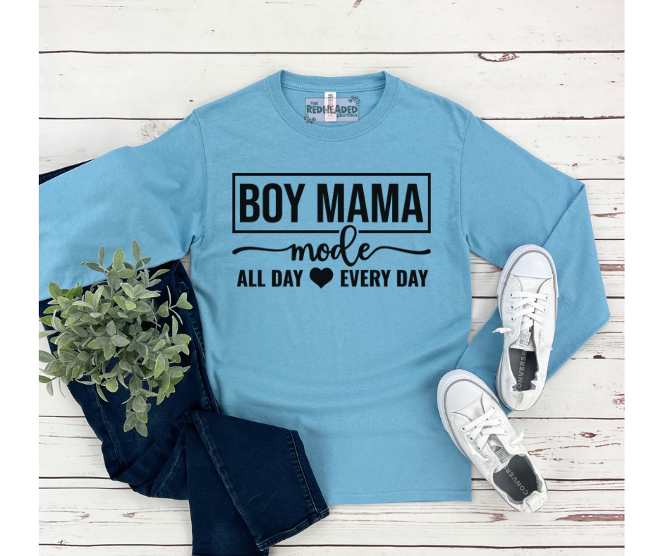 Boy Mama Mode Long Sleeve Shirt