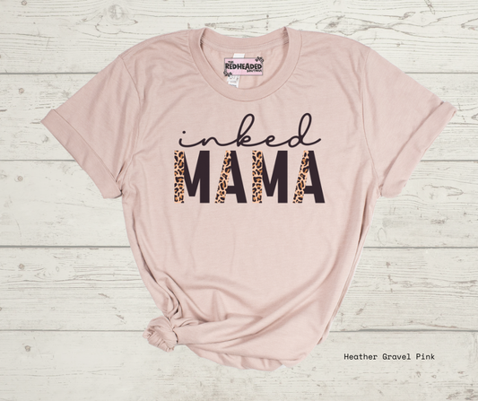 Leopard Inked Mama T-shirt