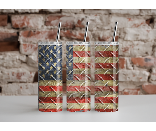 Galvanized Flag Tumbler