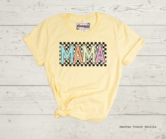 Varisty Pastel Mama T-shirt