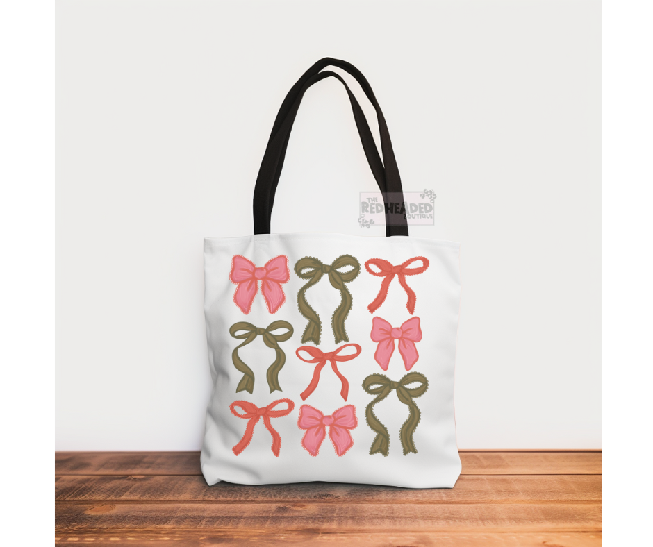 Holiday Bow Tote Bag