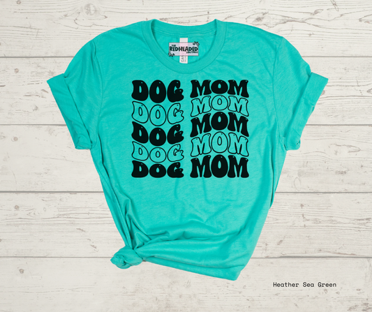 Stacked Bubble Dog Mom T-shirt