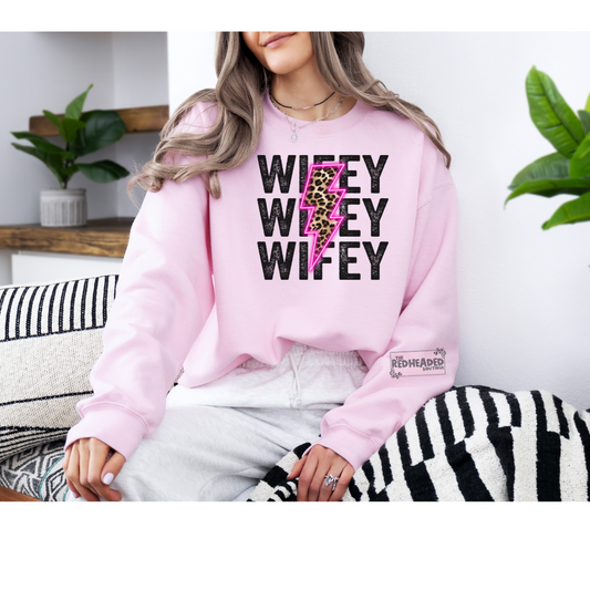 Stacked Wifey Crewneck