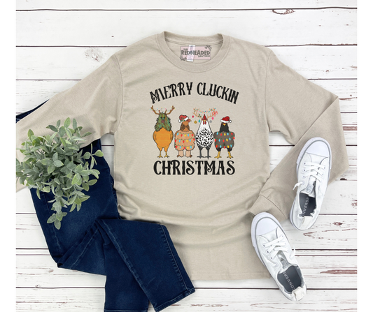 Cluckin Christmas Long Sleeve Shirt