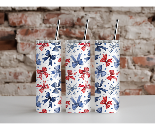 Patriotic Bows Tumbler