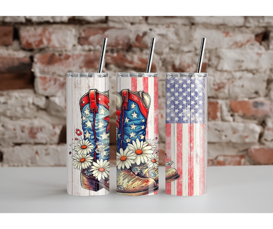 Patriotic  Boots Tumbler