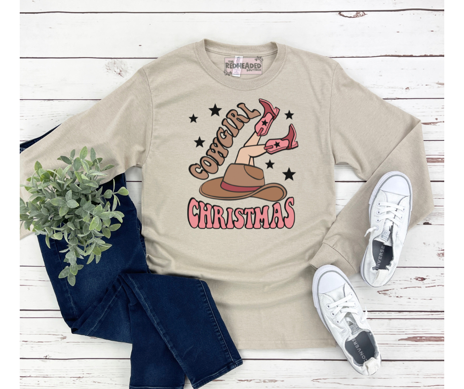 Cowgirl Christmas Long Sleeve Shirt