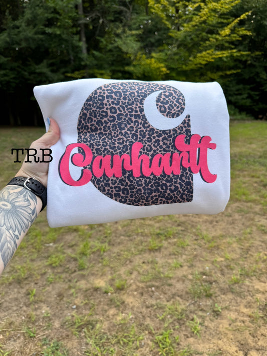 Leopard Car*art Crewneck