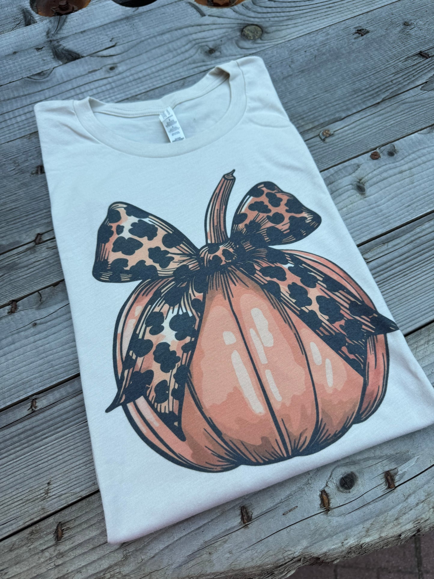 Leopard Bow Pumpkin