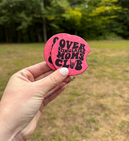 Overstimulated Moms Club Car Coasters