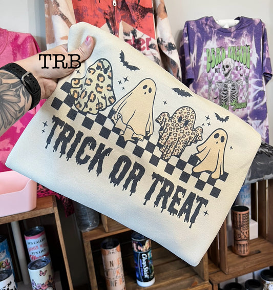 Trick or Treat Ghost Crewneck