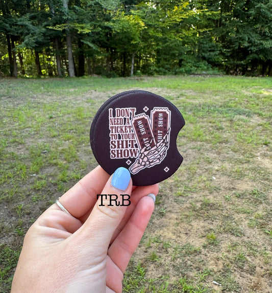 Shit Show Car Coasters
