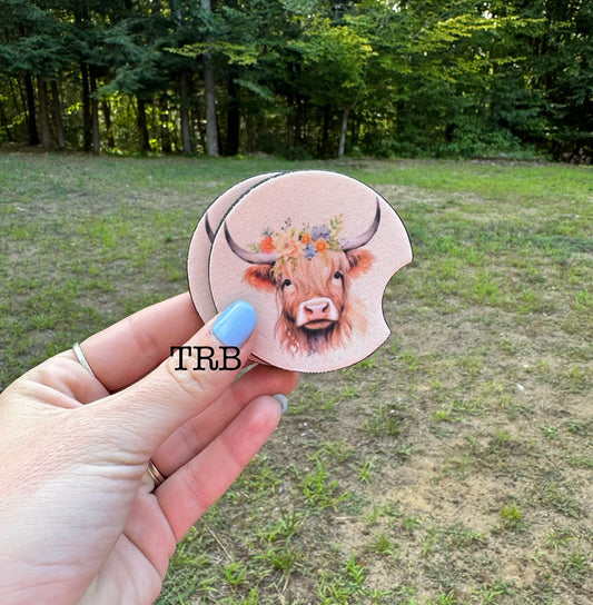 Hyland Cow Car Coasters
