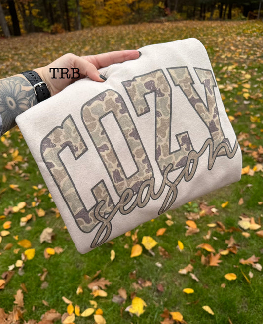 Camo Cozy Season Crewneck