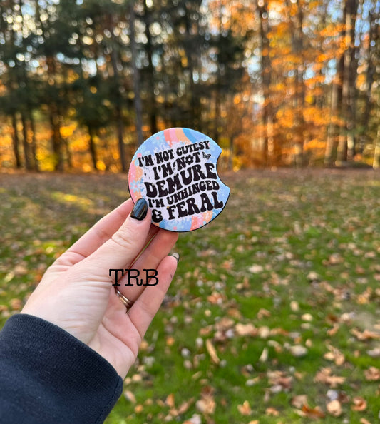 Unhinged & Feral Car Coasters