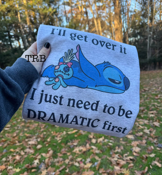 Blue Guy Dramatic Crewneck
