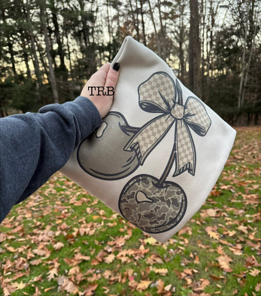 Camo Cherries Crewneck