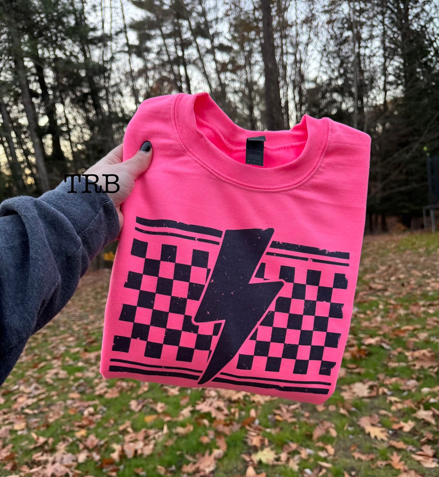 Bolt w/ Checkered Sleeves Crewneck