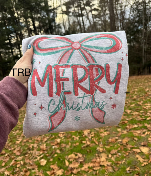 Merry Christmas Bow Crewneck