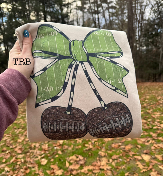 Football Bow Crewneck