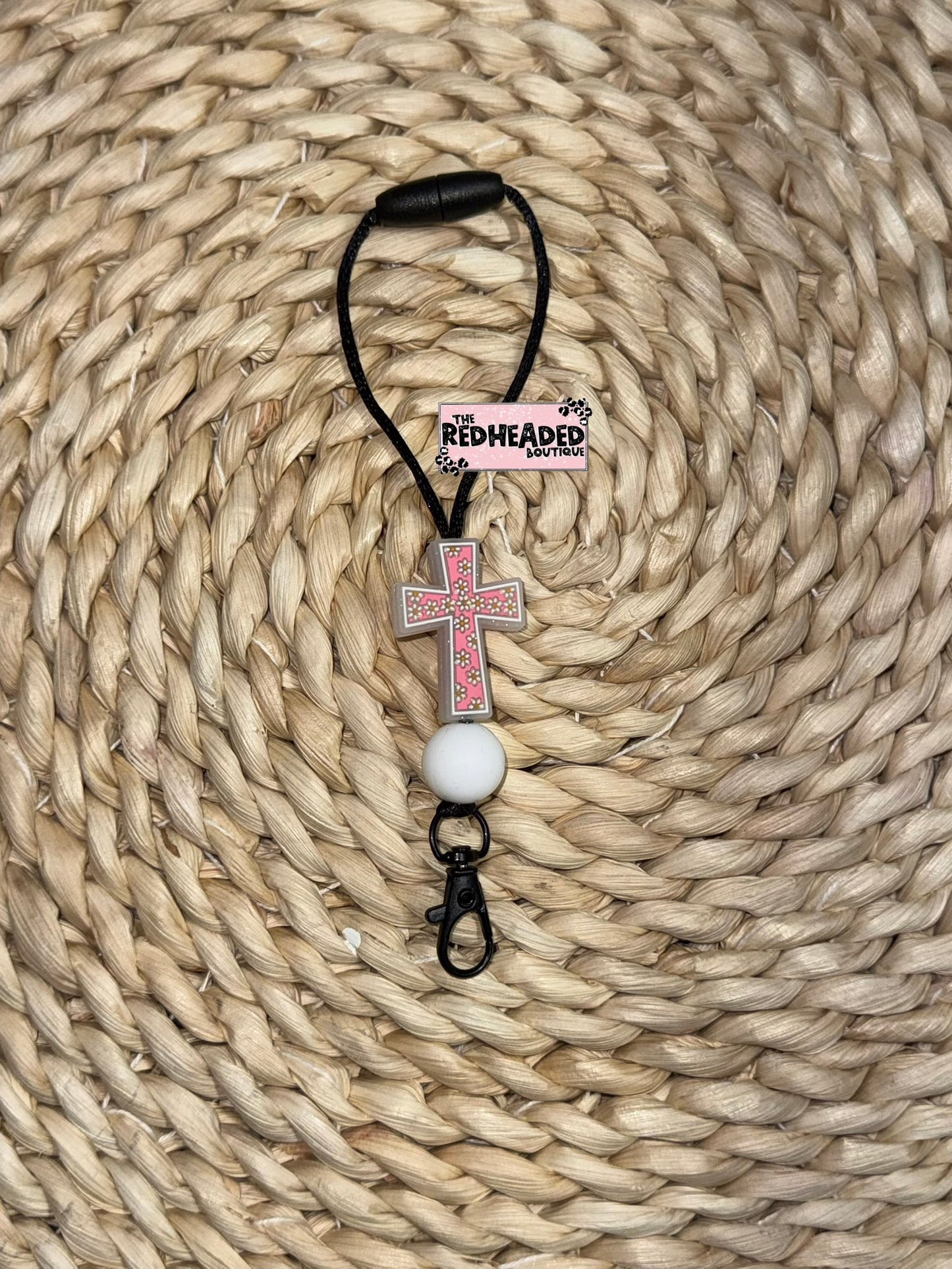 RTS Floral Cross Freshie Hanger