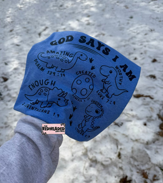 God Says Dinosaur T-shirt