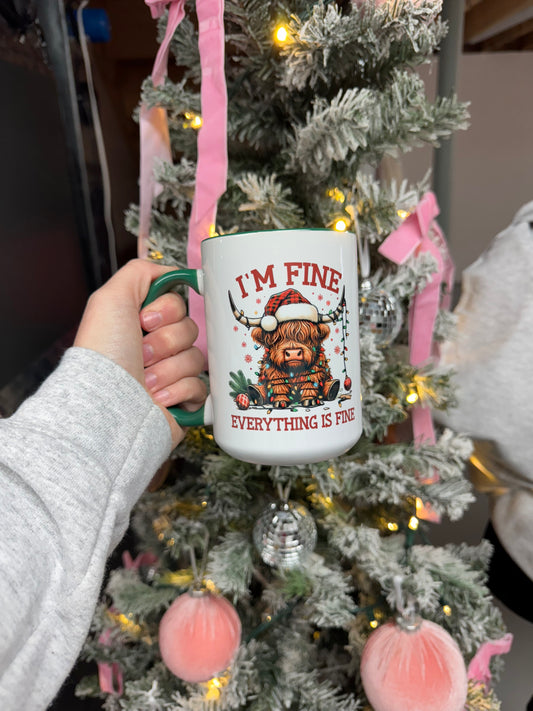 Im Fine Hyland Cow Ceramic Mug