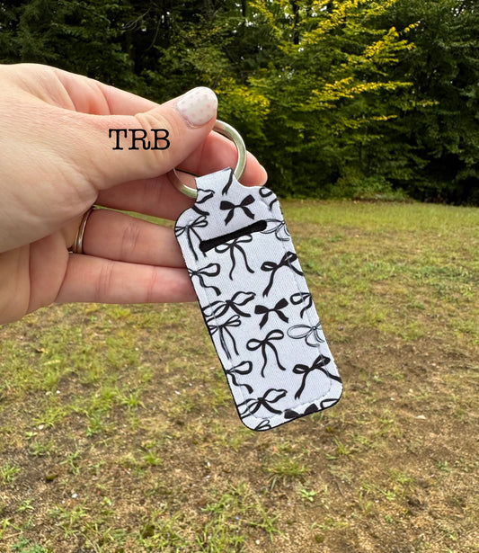 Black and White Bow Chapstick Holder